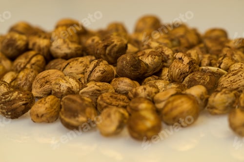 Preview: Right Hazelnuts Kernels In The Background.