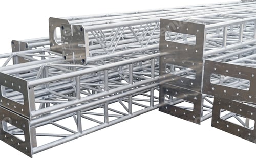Preview: Stack Of New Metal Trusses For Mounting The Stage