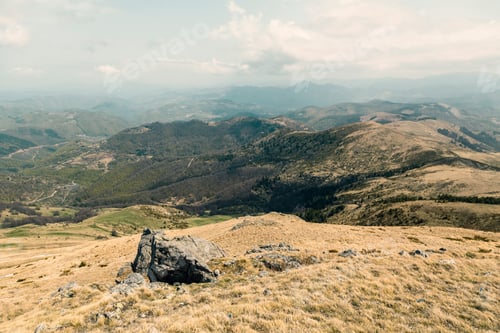 Preview: Landscape In A Spring Day Under Clouds At Mountain Kopaonik, Serbia. Color Effect.
