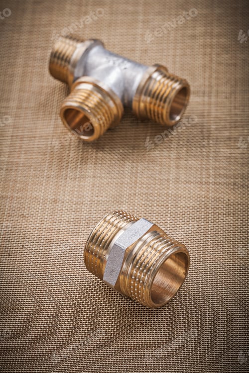 Preview: Plumbing Fixtures Pipe Fittings On Water Mesh Filter.