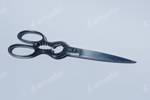 Preview: Stainless Steel Scissor On White Background