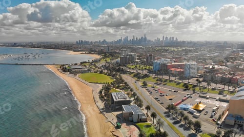 Preview: St Kilda Aerial View, Victoria, Australia.