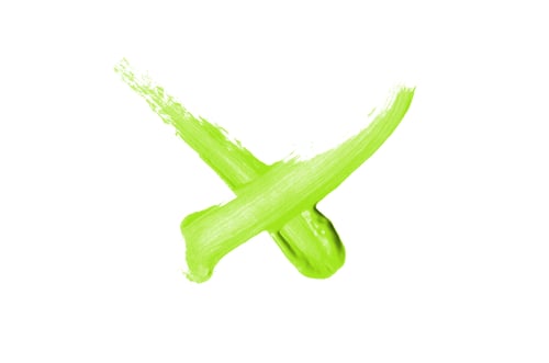 Preview: Bright Liquid Lipstick Smear In The Form Of A Check Mark Isolated On A White Background. Cosmetic