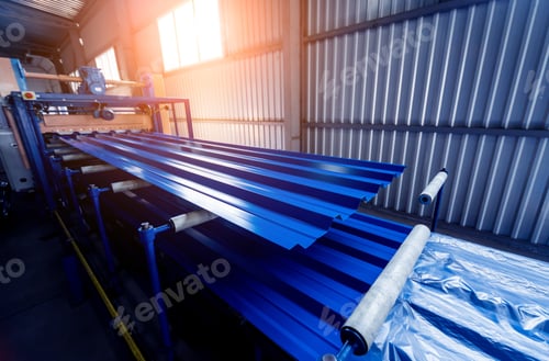 Preview: Metal Sheet Forming Machine At The Modern Metalwork Factory.
