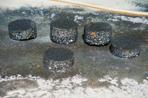 Preview: Checking The Quality Of Asphalt By Taking Samples And Measuring The Thickness Of Asphalt