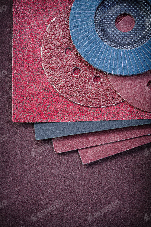 Preview: Composition Of Abrasive Equipment On Sandpaper.
