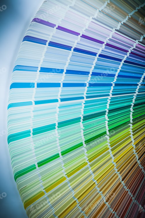 Preview: Color Sampler On White Surface Top View.