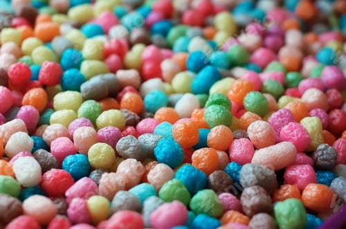 Preview: Colorful Corn Pieces For Children'S Plays. Bright Abstract Background.
