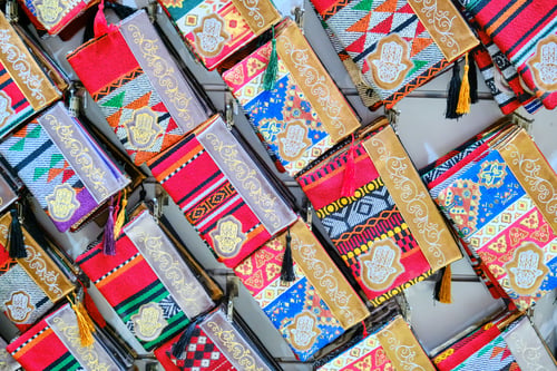 Preview: Purses With Arabic Ornament And Pattern Of Fatima'S Hand Symbol