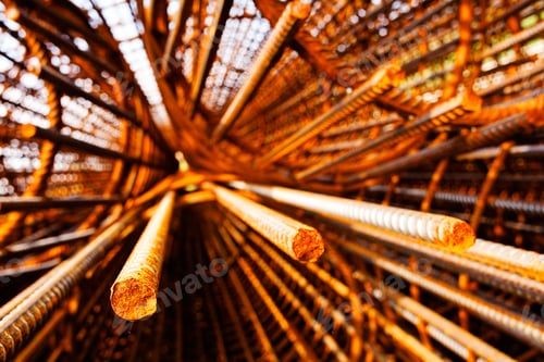 Preview: Steel Rebar Component; Note Shallow Depth Of Field