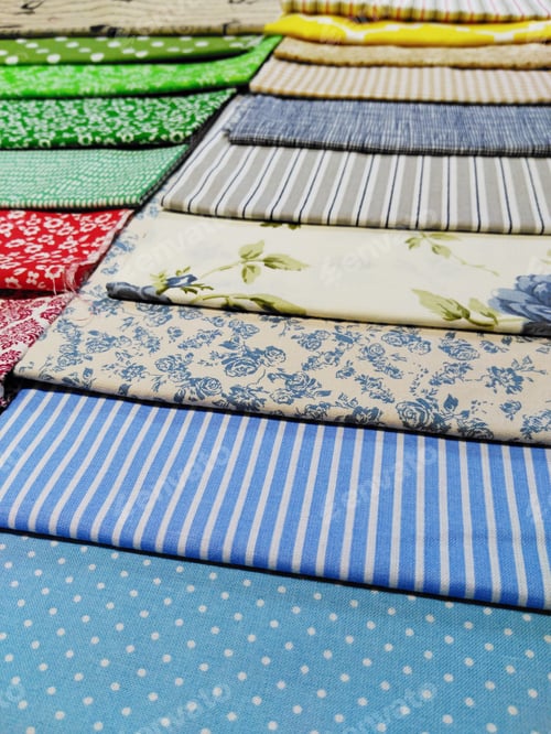 Preview: Colorful Variety of Fabrics for Crafting and Sewing