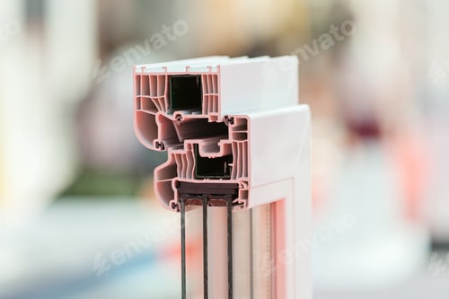 Preview: Cross-Section Aluminum Window Frames, Note Shallow Depth Of Field