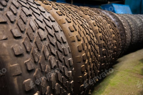 Preview: Manufacture Of Tires. Tyre Production Machine Conveyor