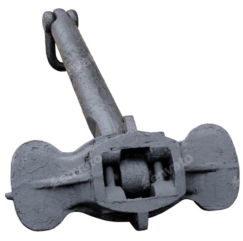 Preview: Old Anchor On A White Background