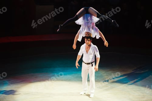 Preview: Performance Of Air Acrobats In The Circus