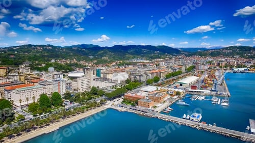 Preview: Aerial View Of City Promenade.