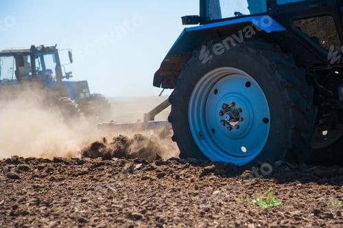 Preview: Tractor Plowing Fields - Preparing Land For Sowing