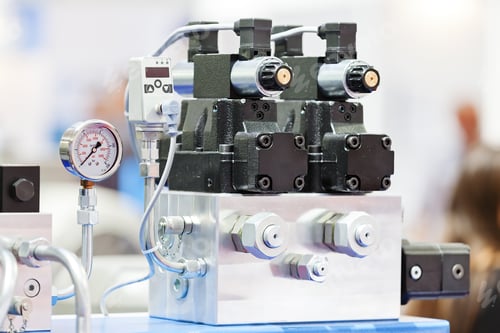Preview: Focus On Measuring Apparatus Device Of Engine For Industry; Note Shallow Depth Of Field