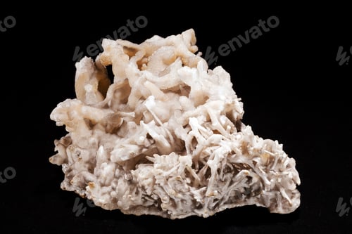 Preview: Iron Flower Aragonit Mineral On The Black Background