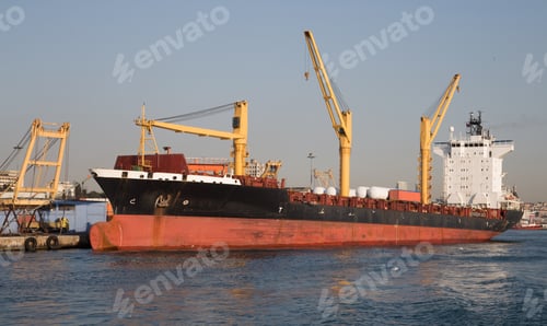 Preview: Cargo Ship Is Waiting In A Port