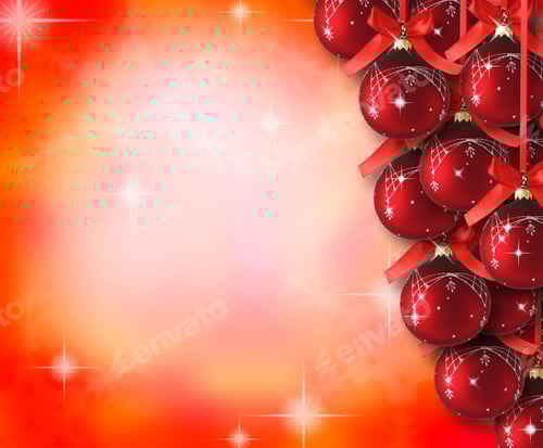Preview: Red Merry Christmas Background
