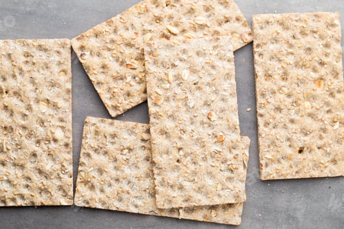 Preview: Stack Of Wholegrain Crispy Bread With Sunflower, Chia And Sesames Seeds