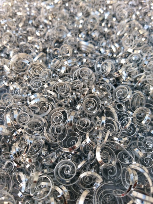 Preview: Aluminum Shavings, Metal Scrap From Machining For Recycling From Metal Machining.