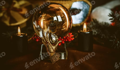 Preview: Winter Prediction And Magic Rituals, Tarot Cards. Magical Concept