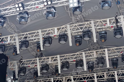 Preview: Light Heads Equipment Preparing For A Light Show