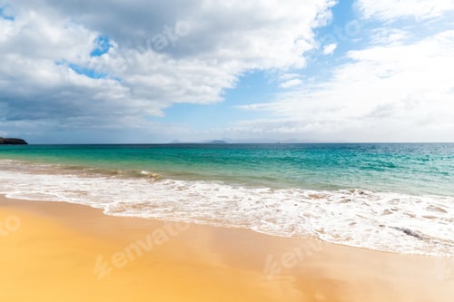 Preview: Panorama Of Beautiful Beach And Tropical Sea Of Lanzarote. Canaries