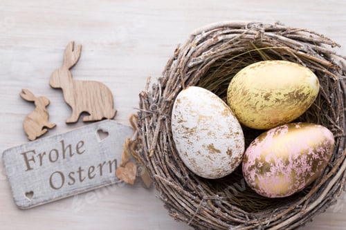 Preview: Easter And Spring Accessories. Greeting Card.