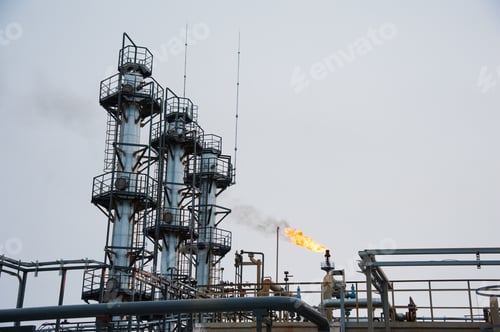 Preview: Oil And Gas Industry,Refinery Factory. Industrial Installation In Oil And Gas Production