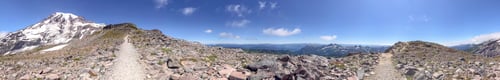 Preview: Mount Rainier National Park, Washington. Panoramic View In Summer Season.