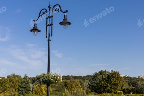 Preview: Abstract Background With Beautifully Arranged Public Space. City Park With Excellent Landscaping