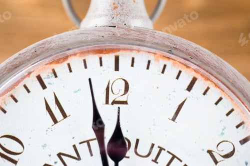 Preview: Abstract Background With Fireworks And Clock Close To Midnight. Christmas And Happy New Years Eve