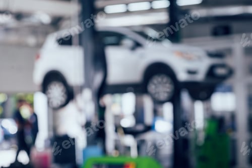 Vista previa: Auto Repair Service. Blurred Background.