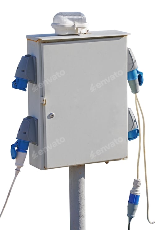 Preview: Outdoor Cabinets For Electrical Equipment On White Background