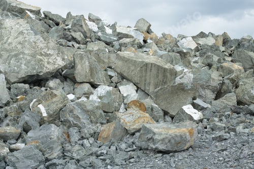Preview: Placer Of Large Stones In A Stone Quarry. Mining Industry.