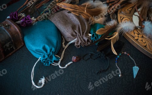 Preview: Old World, Magic Attributes For Rituals And Fate Prediction, Details On A Table Of Witch, Occultism