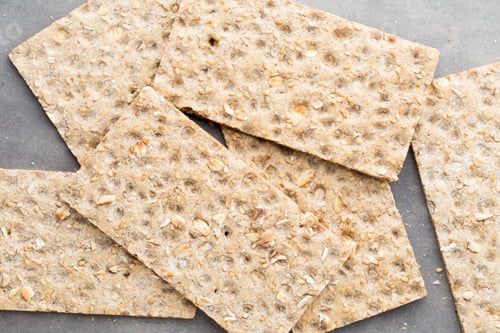 Preview: Stack Of Wholegrain Crispy Bread With Sunflower, Chia And Sesames Seeds