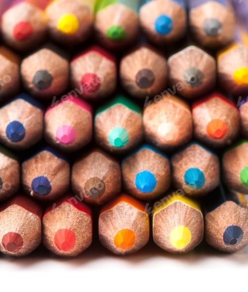 Preview: Color Pencils Isolated On A White Background. Studio. Picture.
