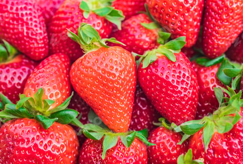 Preview: Fresh Red Strawberries Background.