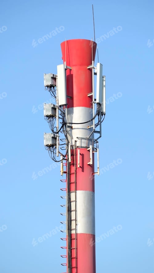 Preview: Power Plant Pipe With Cellular Aerials
