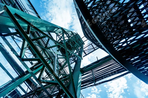 Preview: Equipment And Pipeline In Oil Refinery. Industrial Background With Clear Sky