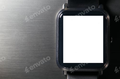 Preview: Smart Watch With Place For Text And Copyspace Isolated In White