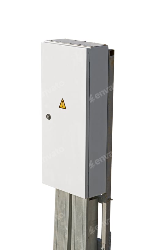 Preview: Outdoor Cabinets For Electrical Equipment On White Background