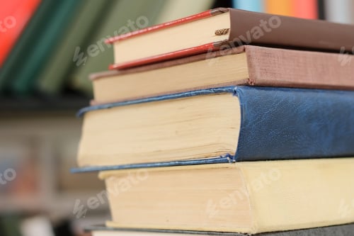 Preview: Books On The Table In Library