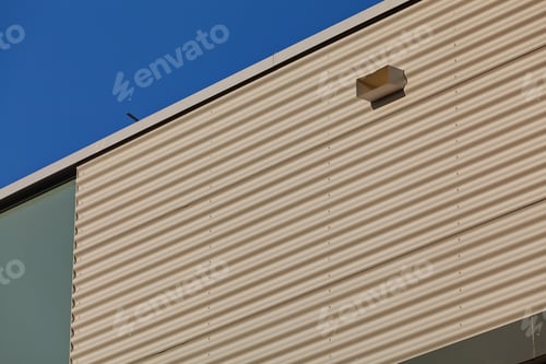 Preview: Details Of Aluminum Facade And Aluminum Panels On Industrial Building
