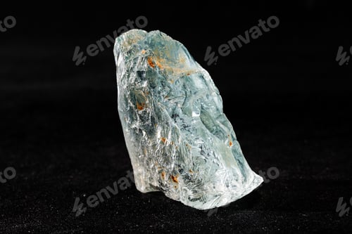 Preview: Topaz Silicate Mineral On The Black Background