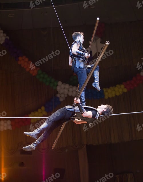 Preview: Performances Of Rope Walkers In The Circus